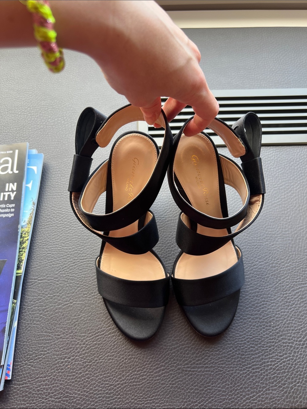 Classic Black Strappy Women's Heels